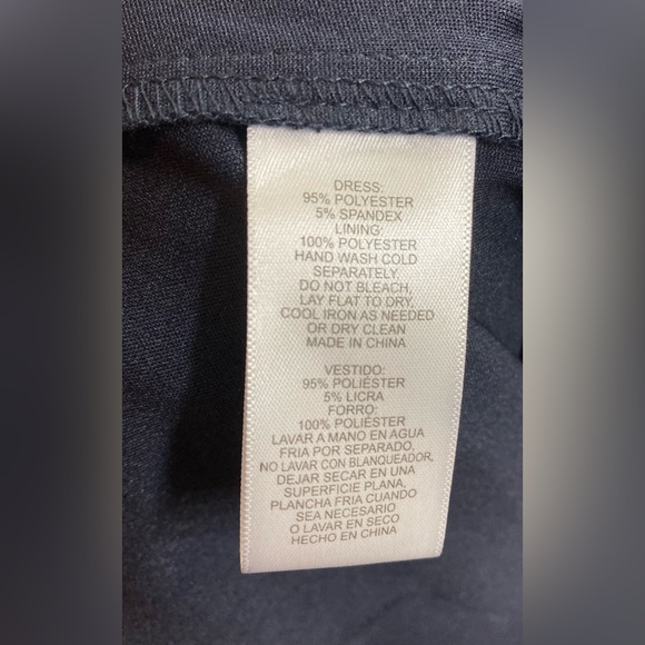 NWT New Alex & Eve Ruffled-Back Sheath Halter Dress Navy Size 10 - Picture 7 of 14